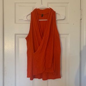 Left of Center, Anthropologie, Red Vneck shirt